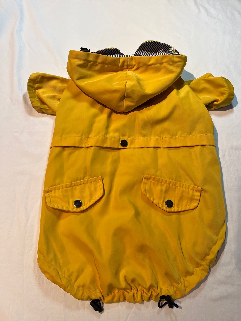 3XL Dog Yellow Hooded Rain Jacket